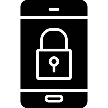 Kilit. Web simgesi basit illüstrasyon