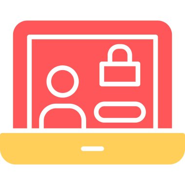 Bilgisayar. Web simgesi basit illüstrasyon