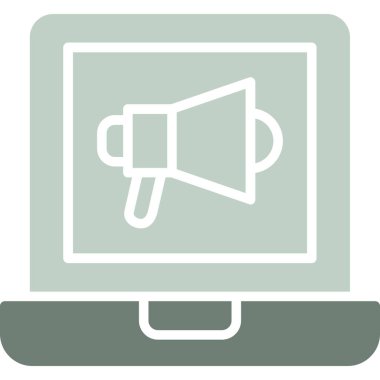 Konuşmacı. Web simgesi basit illüstrasyon