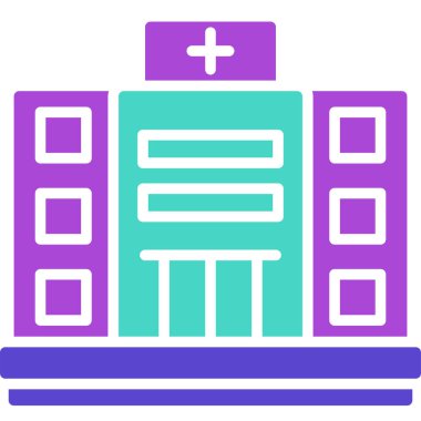 Hastane binası. Basit illüstrasyon