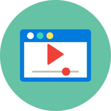 video. Web simgesi basit tasarım