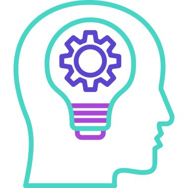 Beyin. Web simgesi basit tasarım