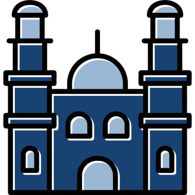 cami inşa vektör illüstrasyonu