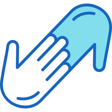 El ikonu. Taslak çizimi. el hareketi simgeleri