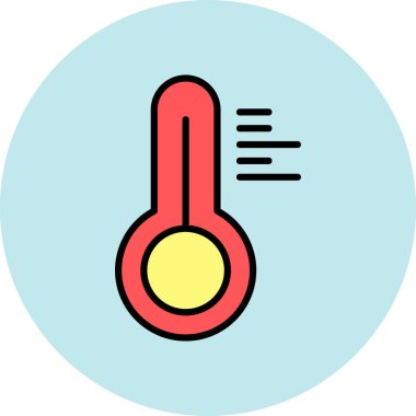termometre simgesi vektör illüstrasyonu