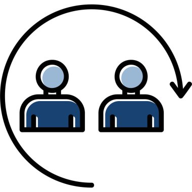 Takım çalışması simgesinin vektör illüstrasyonu