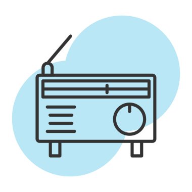 Radyo vektör simgesi modern basit vektör illüstrasyonu