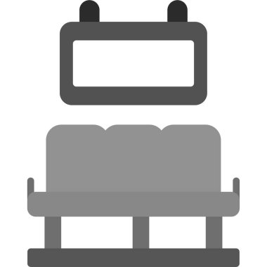 Sandalye. Web simgesi vektör illüstrasyonu