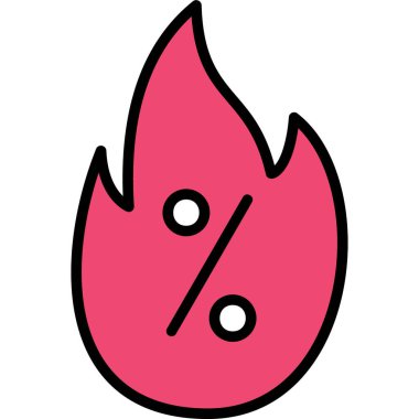 İndirim. Web simgesi basit illüstrasyon