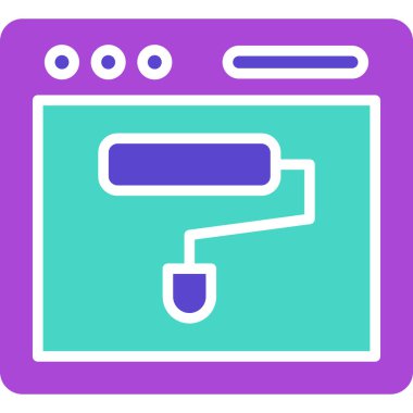 tarayıcı penceresi web simgesi basit illüstrasyon