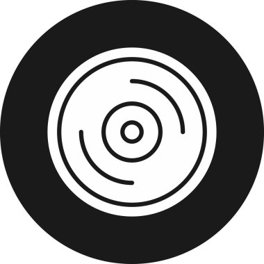 Basit tasarımda vinil disk vektör simgesi