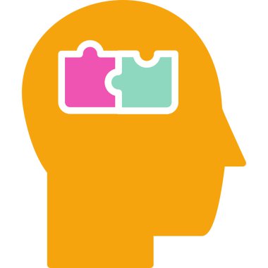 beyin ikonu vektör illüstrasyonu