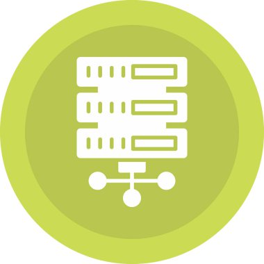veri depolama. Web simgesi basit illüstrasyon