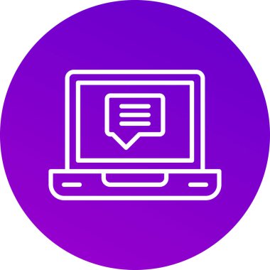 Sohbet simgesinin vektör illüstrasyonu