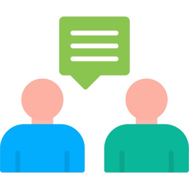 konuşma vektörü renk çizgisi simgesi