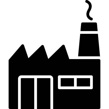 Fabrika fabrikası vektör çizgisi simgeleri