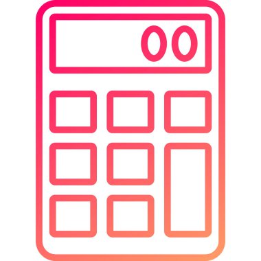 Hesap makinesi. Web simgesi basit illüstrasyon