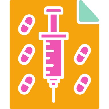 Enjeksiyon ikonu vektör illüstrasyonu