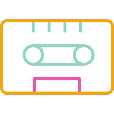 vektör kaset simgesi