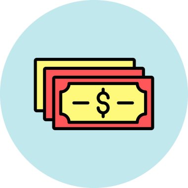 Para için. Web simgesi basit illüstrasyon