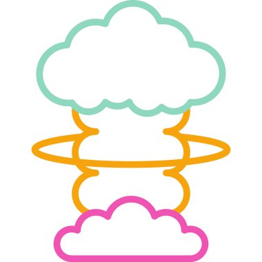 Bulut simgesinin vektör illüstrasyonu