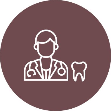 dişçi vektör simgesi modern illüstrasyon