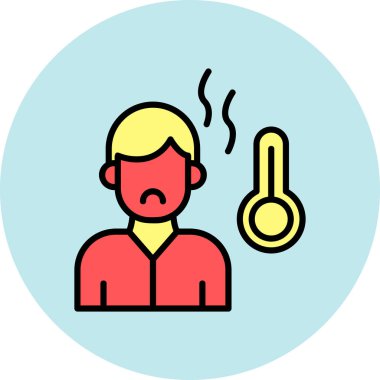 Baş ağrısı olan bir adam.