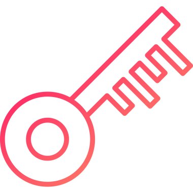 Anahtar simgesi vektör illüstrasyonu