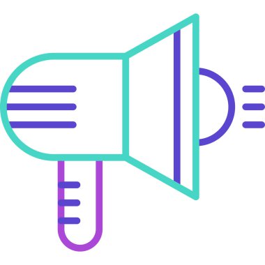 Megafon web simge vektör çizim