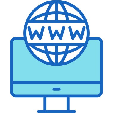 Web sunucu simgesi, vektör illüstrasyonu