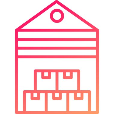 Depo. Web simgesi basit illüstrasyon