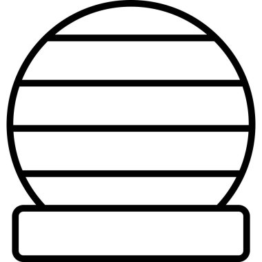 top noel dekorasyon simgesi ana hatları biçiminde