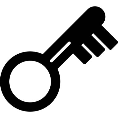 Anahtar simgesi vektör illüstrasyonu
