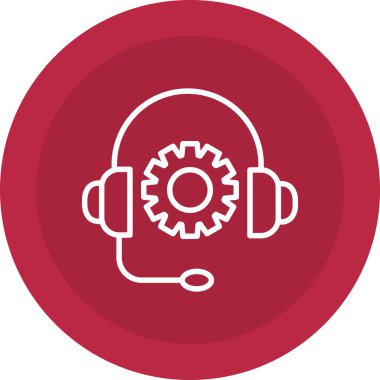 Kulaklık simgesinin vektör illüstrasyonu