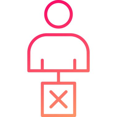 Silme işareti olan kullanıcı. Web simgesi basit illüstrasyon