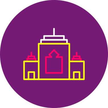 Bina. Web simgesi basit illüstrasyon