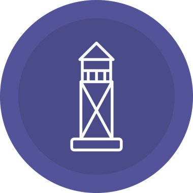 Deniz feneri simgesinin vektör illüstrasyonu