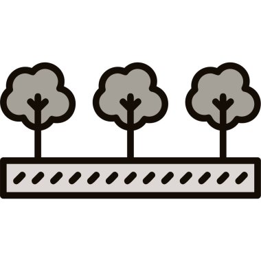 Orman ağacı simgesi, ana hatları.