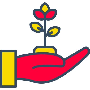 bitki simgesi vektör illüstrasyonu