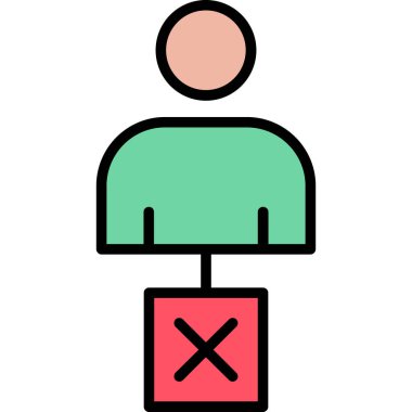 kullanıcı simgesi renk özet vektörünü sil