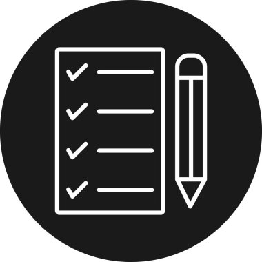 Kontrol listesi simgesi vektör illüstrasyonu