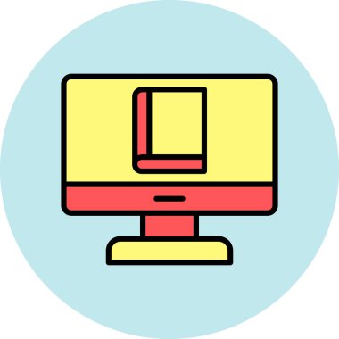 Bilgisayar. Web simgesi basit illüstrasyon