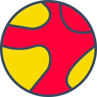 Basketbol topunun düz stil simgesi