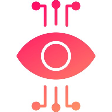 Göz ağ ikonu vektör illüstrasyonu