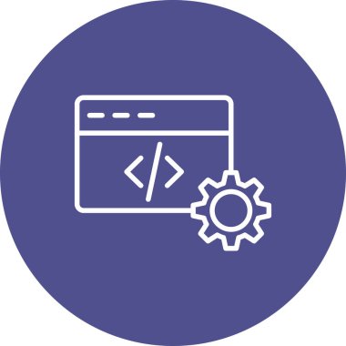 Tarayıcı. Web simgesi basit illüstrasyon