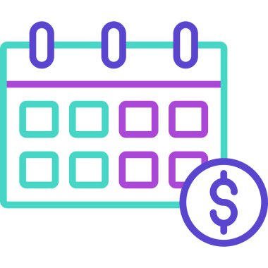 Takvim simgesi, vektör çizimi