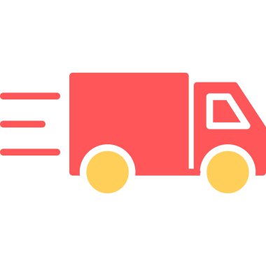 dağıtım kamyonu vektör simgesi