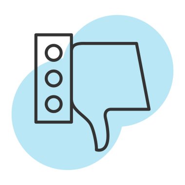 Hoşlanmıyorum. Web simgesi basit illüstrasyon