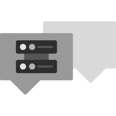 Beyaz arkaplan vektör resimleme grafiğinde konuşma balonu simgesi izole edildi