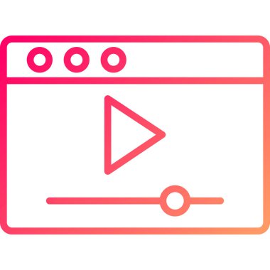 video simgesi vektör illüstrasyonu